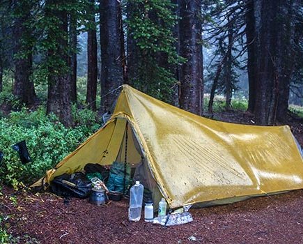 Set up camp and keep gear dry