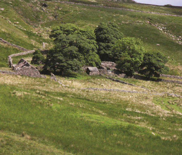 The abandoned farm buildings at Wasdale Head