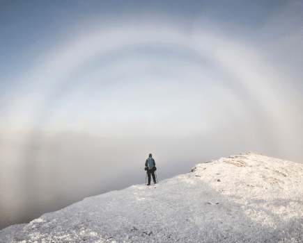 Fogbow on Slioch - mountain weather