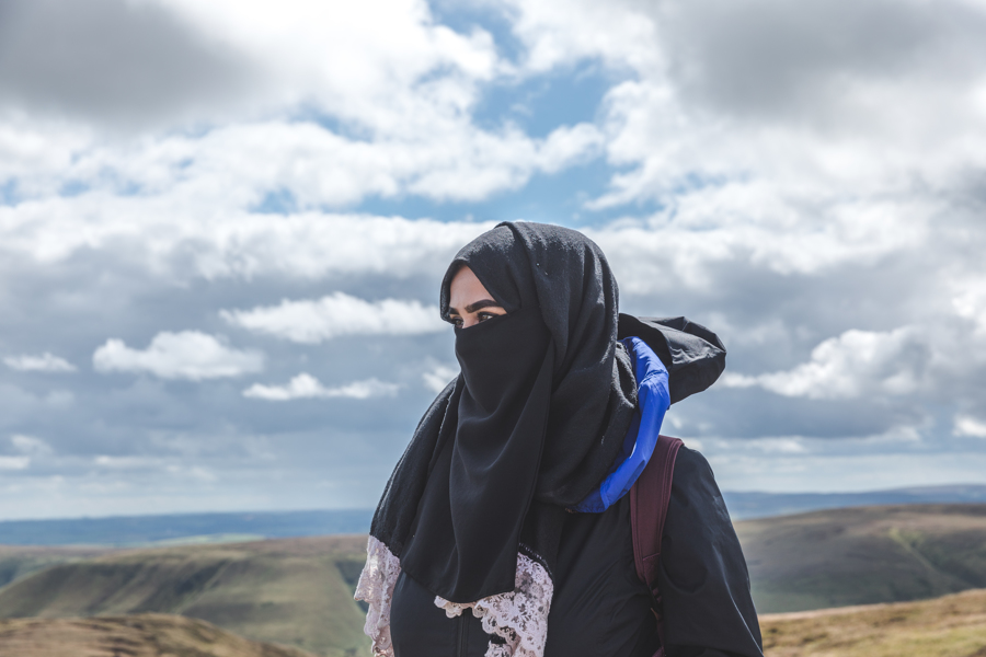 Lancashire hiker Amira (Instagram: @amira_thewanderlust) on Kinder Scout. Photo: Rachel Sarah