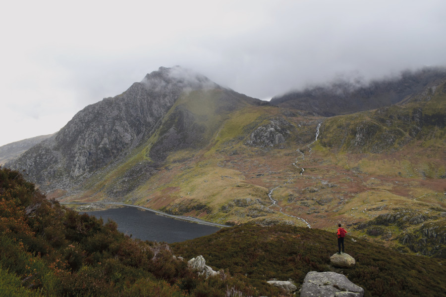 Views of Tryfan from ascent of Pen yr Ole Wen