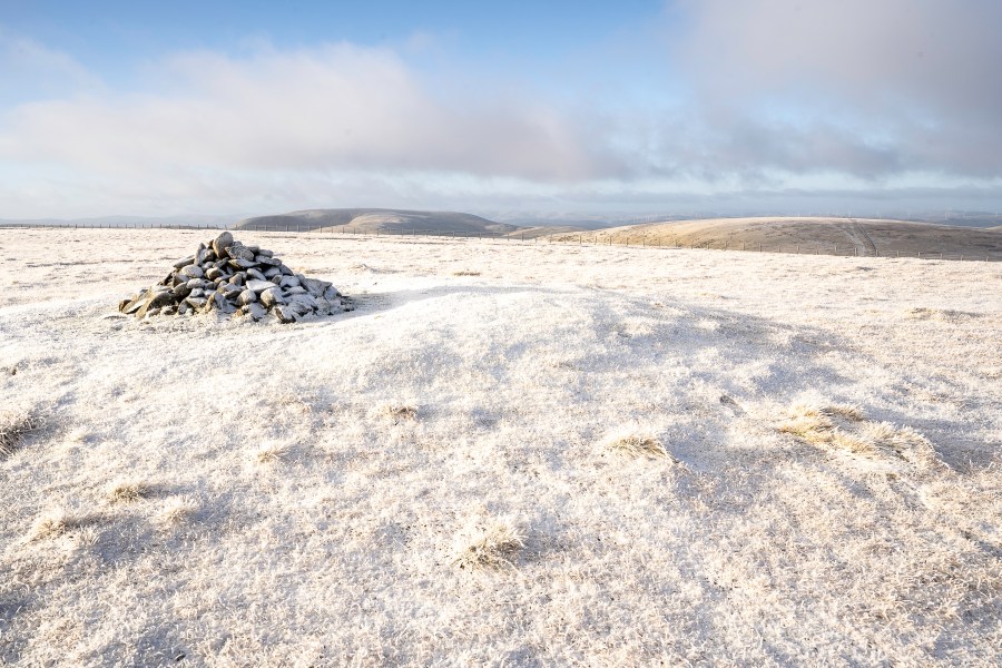 The freezing summit of White Coomb. Credit: Stefan Durkacz