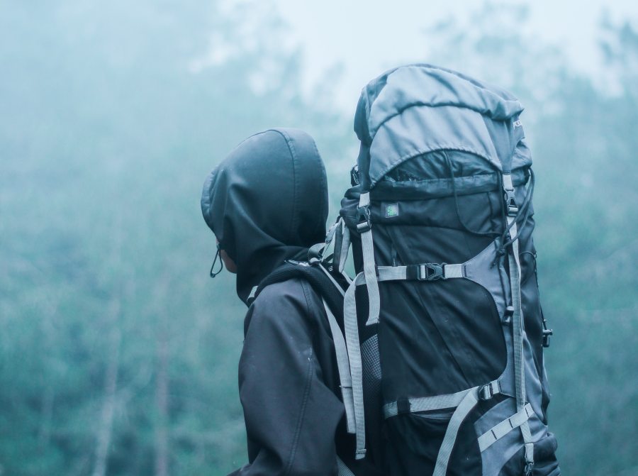 A hiker wondering how to stay dry on a walk.