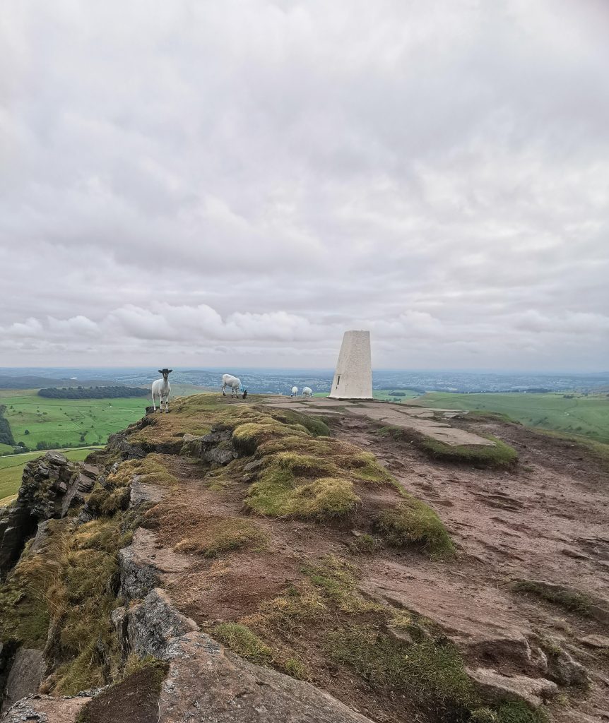 Shutlingsloe trig point_best walks in the Peak District for beginners