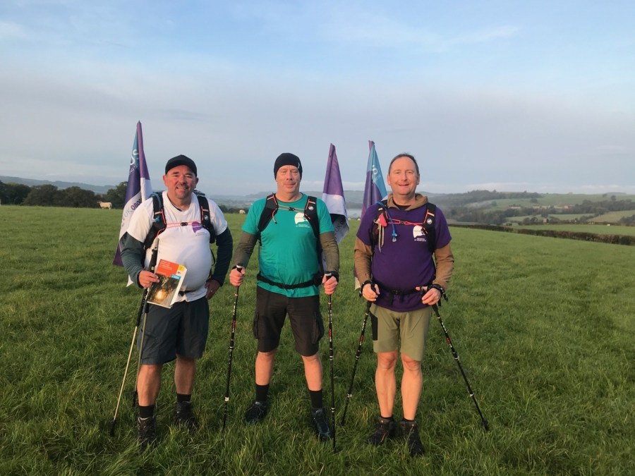 Mike, Tim and Andy walking the hills of the UK. 3DadsWalking_The Great Outdoors Reader Awards 2022_commended