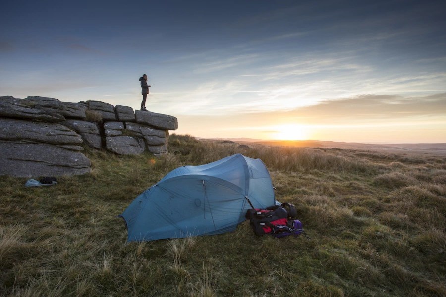 Hannah Lindon wild camping on Dartmoor. Photo: Hanna Lindon