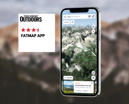 Rating for the Fatmap hiking app