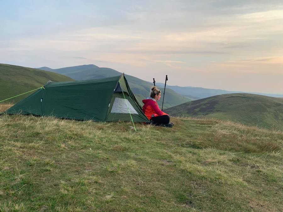 The PROW Explorer on her first solo wildcamp Meal Fell