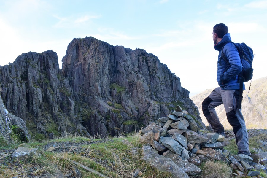 Gazing out over Pillar Rock with Pisgah and Jordan Gap clearly visible on the Shamrock Traverse