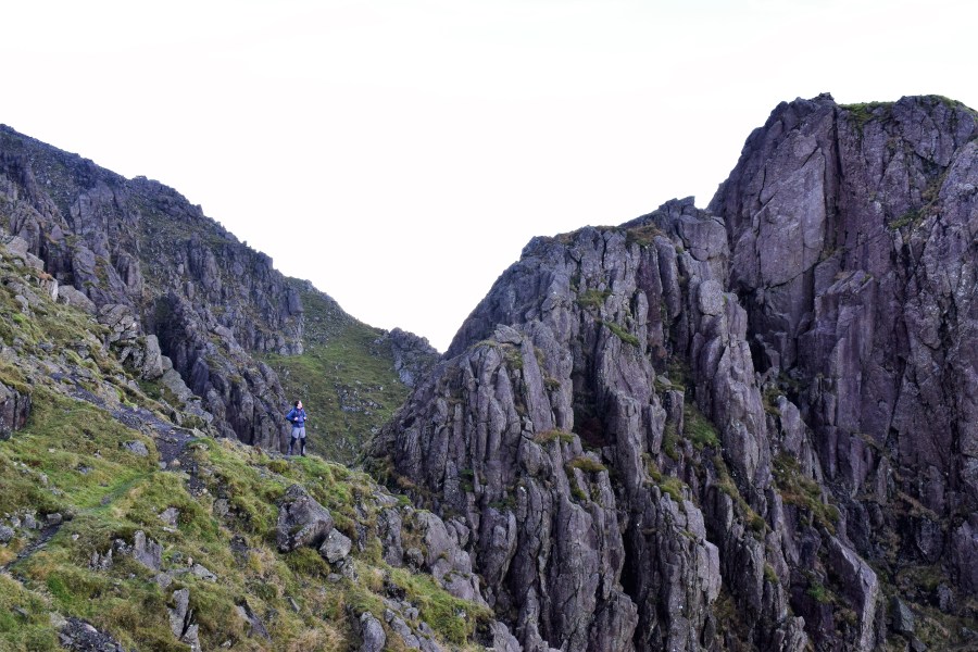 Gazing up to Pillar Rock from near Pisgah