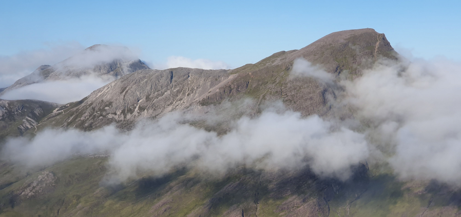 An Ruadh-Stac and Maol Cheann-Dearg from Sgorr Ruadh Close-up