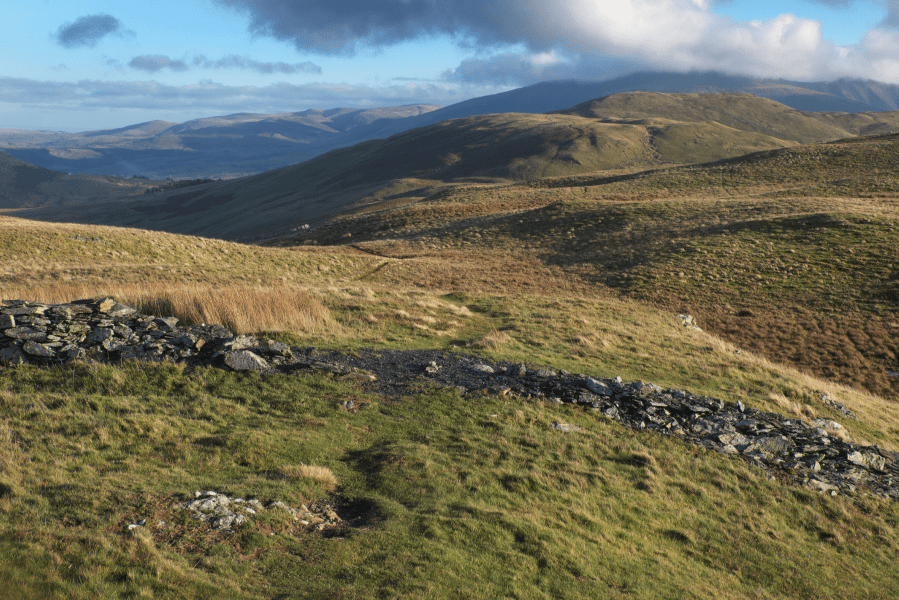 The trail heads NE across the remains of the wall.jpg