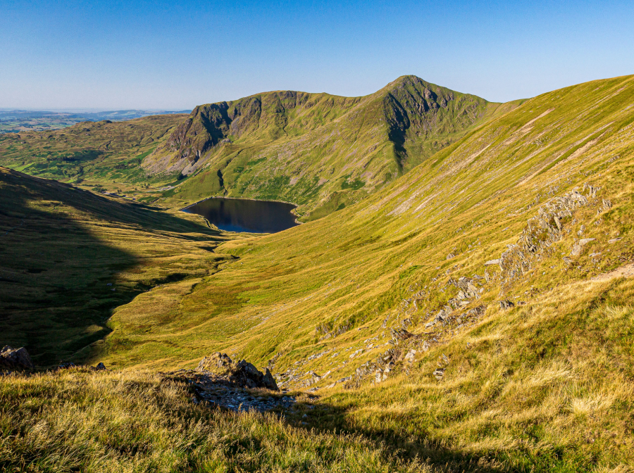 6 - Ill Bell and Yoke rise over Kentmere Reservoir from Nan Bield Pass - _9121069.jpg