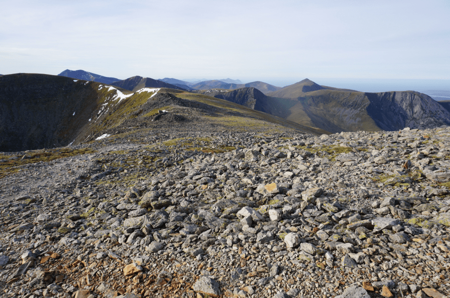 Views over to Yr Wydffa from Carnedd Dafydd.