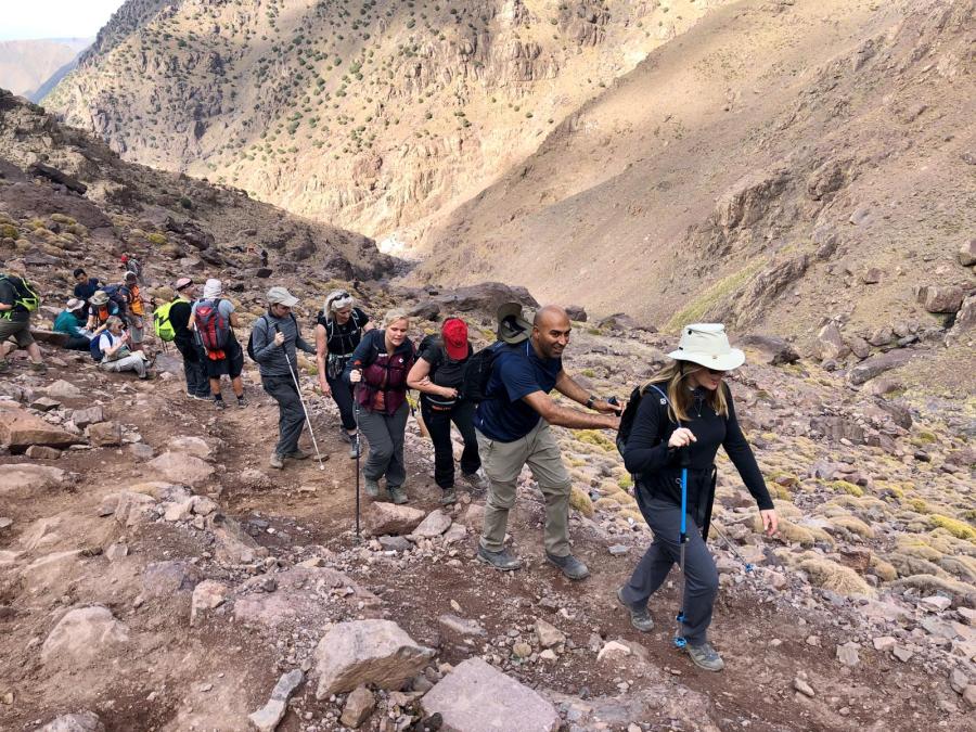 Amar on a group hike of Toubkal in Morocco.