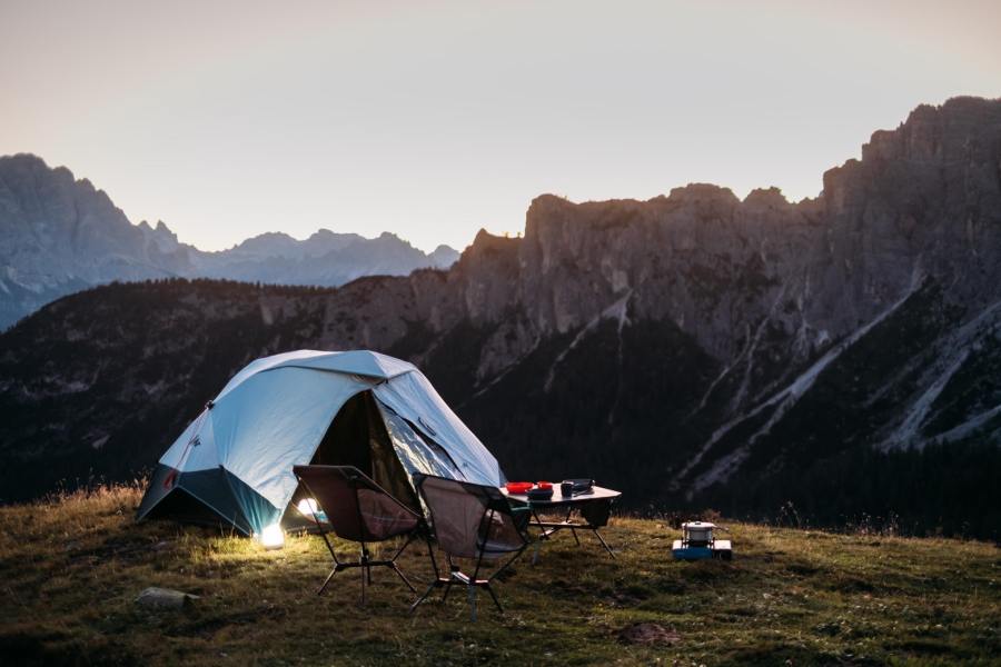 A Quecha pop-up tent