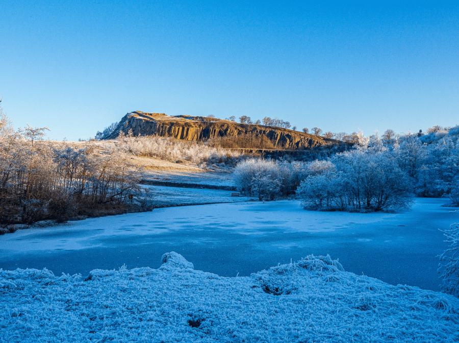 hadrian's wall 2 - Frozen pond at Walltown Country Park - PC141018.jpg