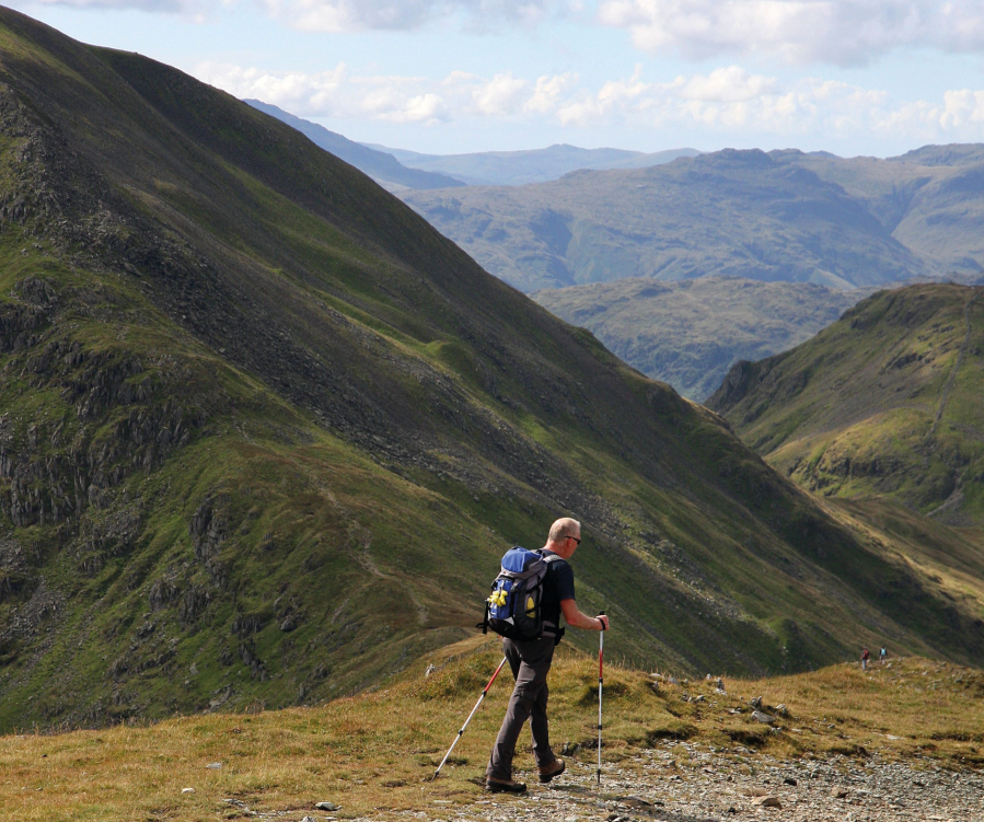Coast to coast A walker descends to Deepdale Hause from St Sunday Crag_VCROW.jpg