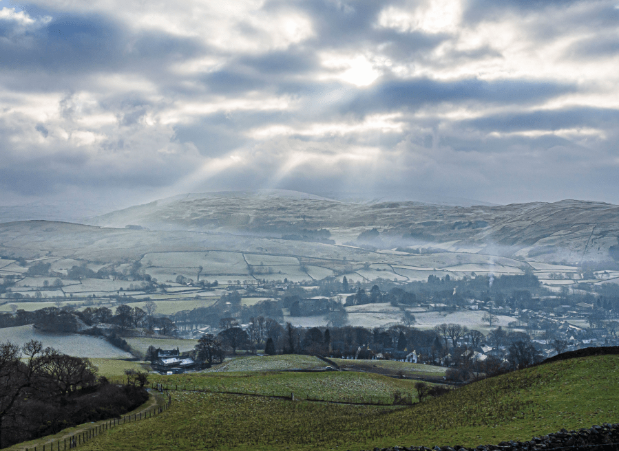 3 - Sedbergh from Settlebeck Gill - PC130824.jpg