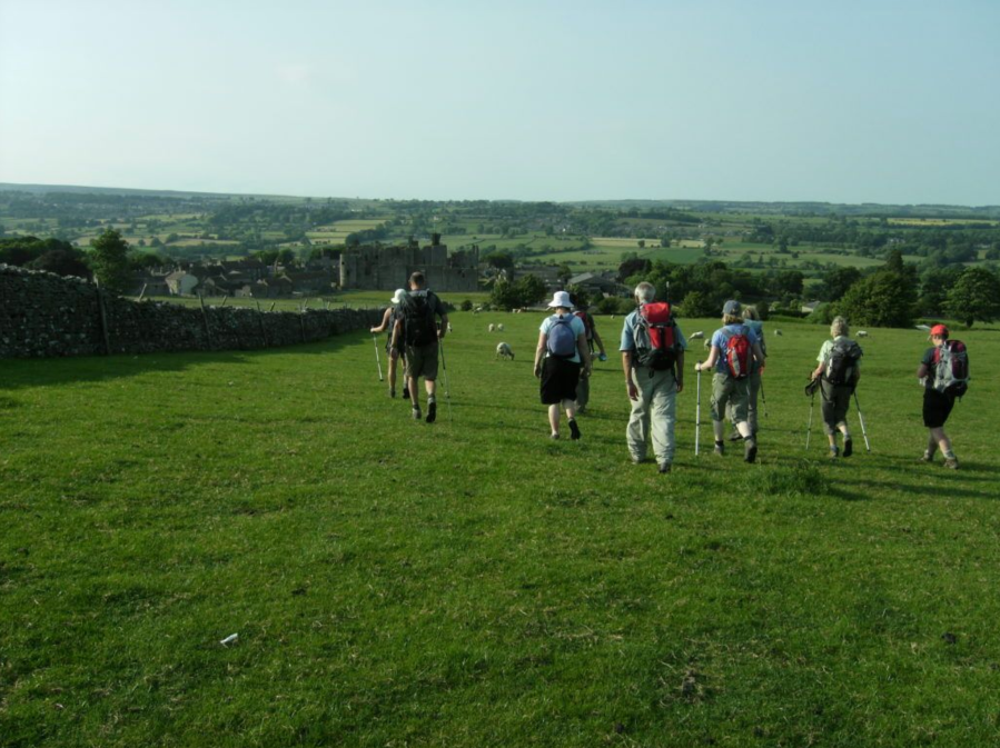 outdoor events - Walkers on the Six Dales Trail at Otley Walking Festival.Credit: Stuart Fildes