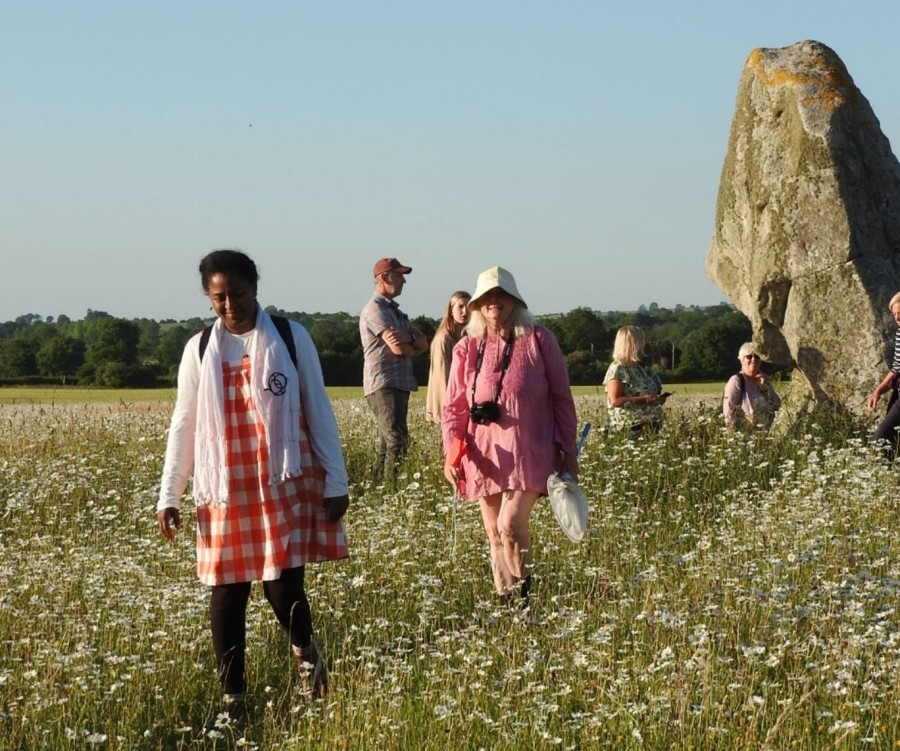 Walkers at Avebury during the North Wessex Downs Walking Festival 2022 Credit Jacky Akam.JPG