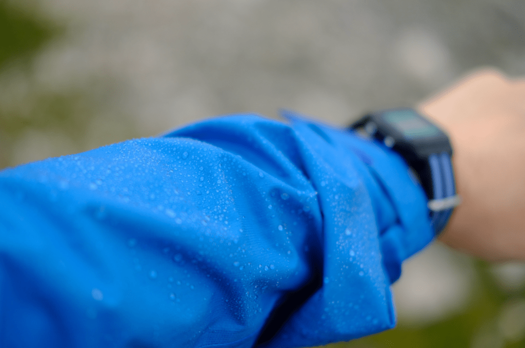 © ALEX RODDIE A freshly washed and proofed waterproof jacket beading as it should.jpg