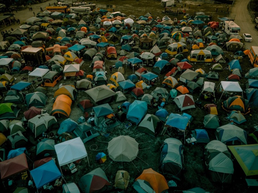 best pop-up tents: tents at a festival