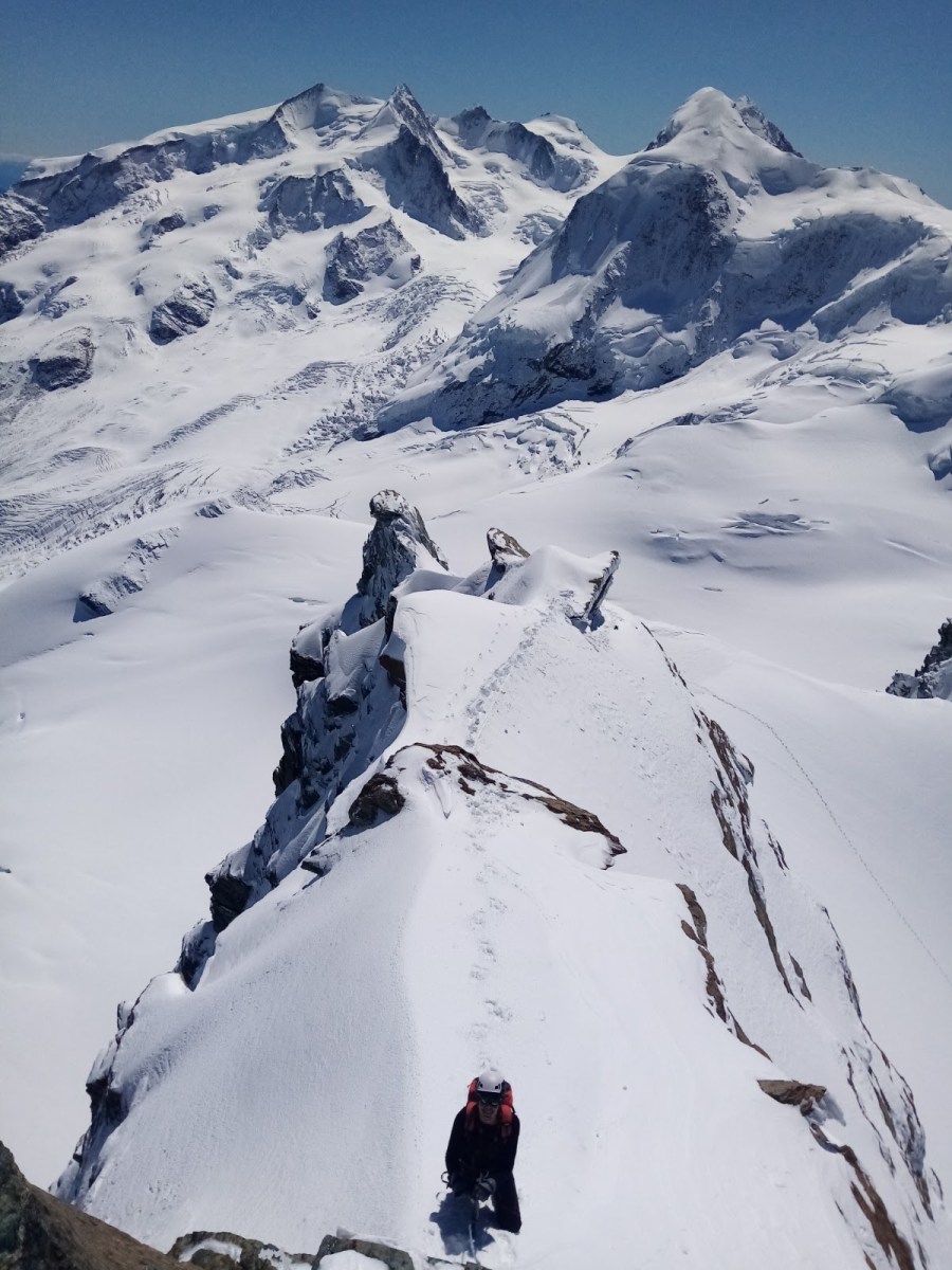 Sielmann climbing Breithorn Orientale & Centrale