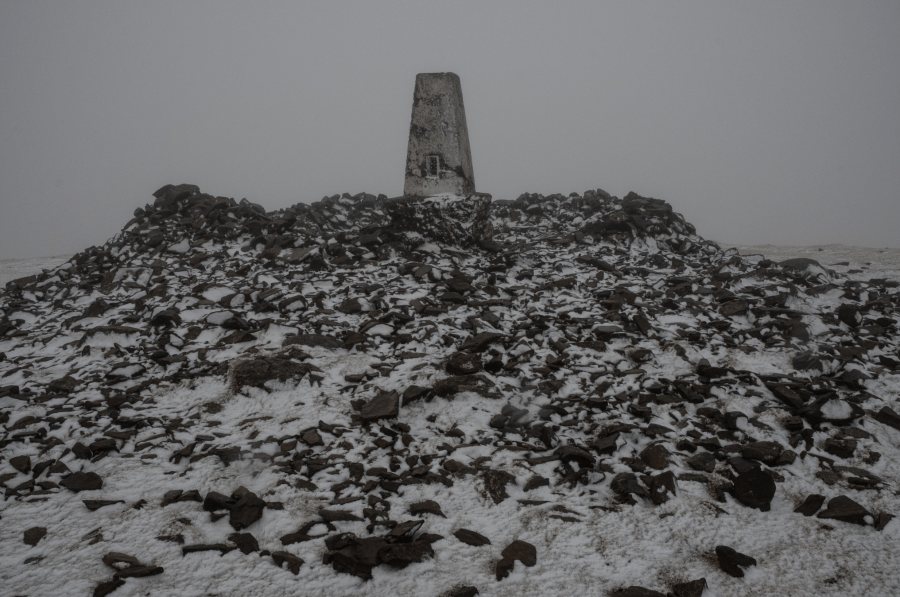 Trig point and cairn, Merrick 843m.jpg