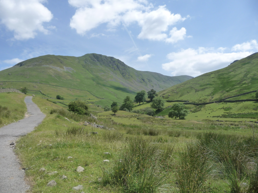 Angle tarn - View near start of walk from Hartsop.