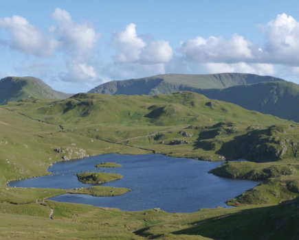 A camper pitched by Angle Tarn. Fiona Barltrop.