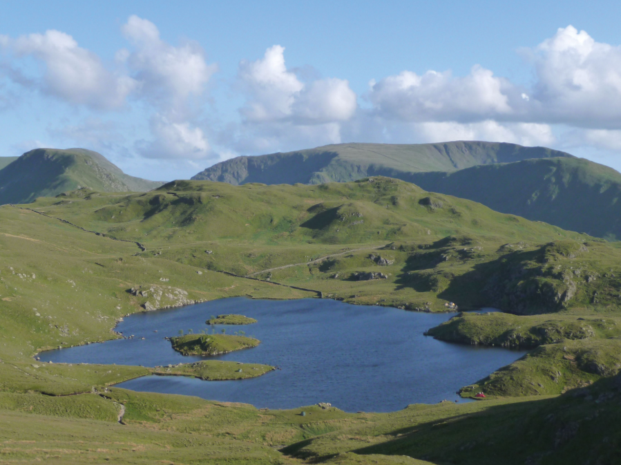 A camper pitched by Angle Tarn. Fiona Barltrop.