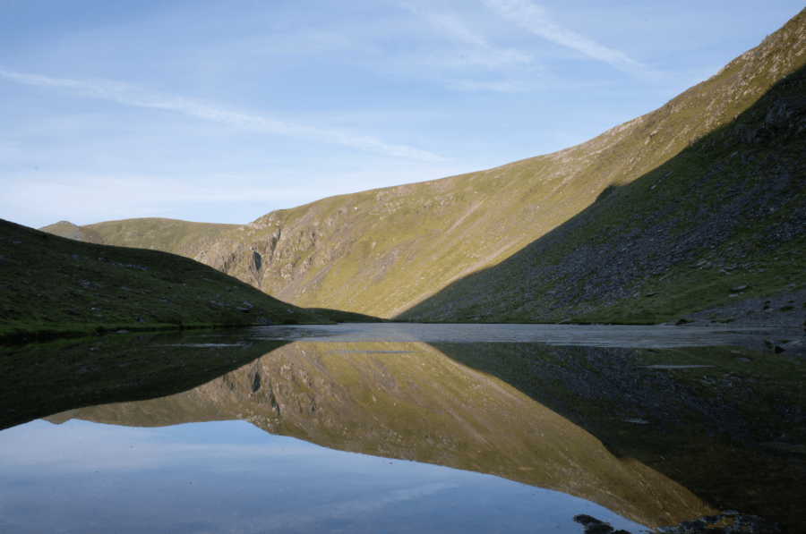 Wild Walk Cwm Caseg Backpacking - reflections Ffynnon Caseg (7 of 11).jpg