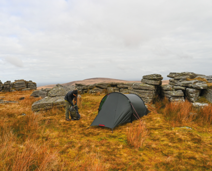 Our camp at Wild Tor. Credit: Tim Gent