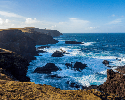 Esha Ness 14 - Lighthouse at South Head of Caldersgeo from Drid Geo - Shetland-3010430.jpg