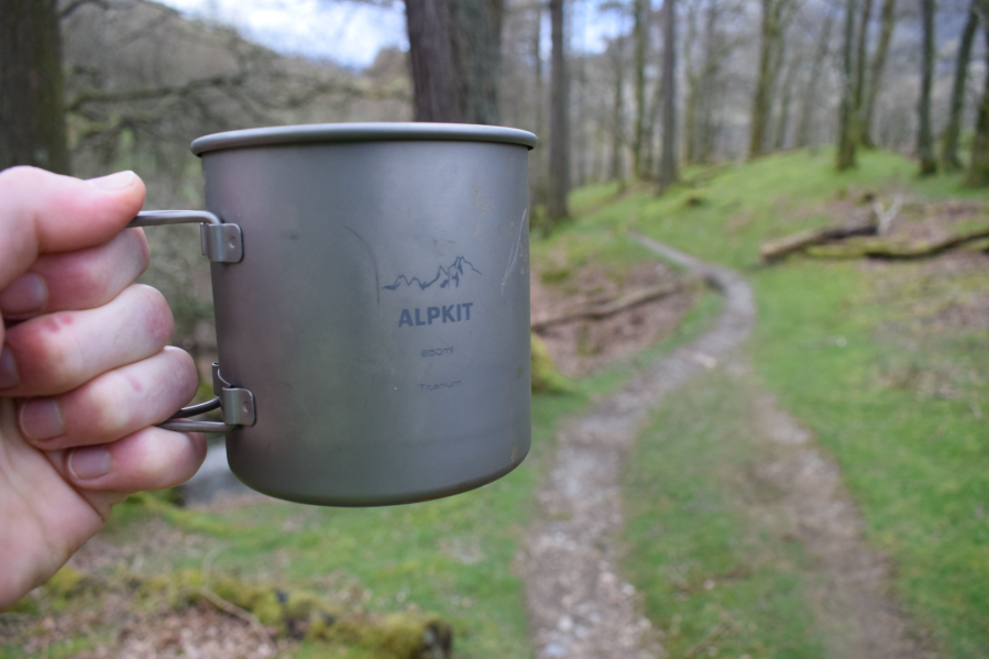 Crummock Water loop 12. Taking a break for a brew in Ghyll Wood near Buttermere.JPG