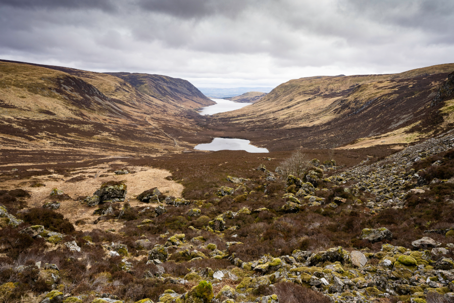 06_Lochan Uaine and Loch Turret from the descent into the head of Glen Turret.jpg