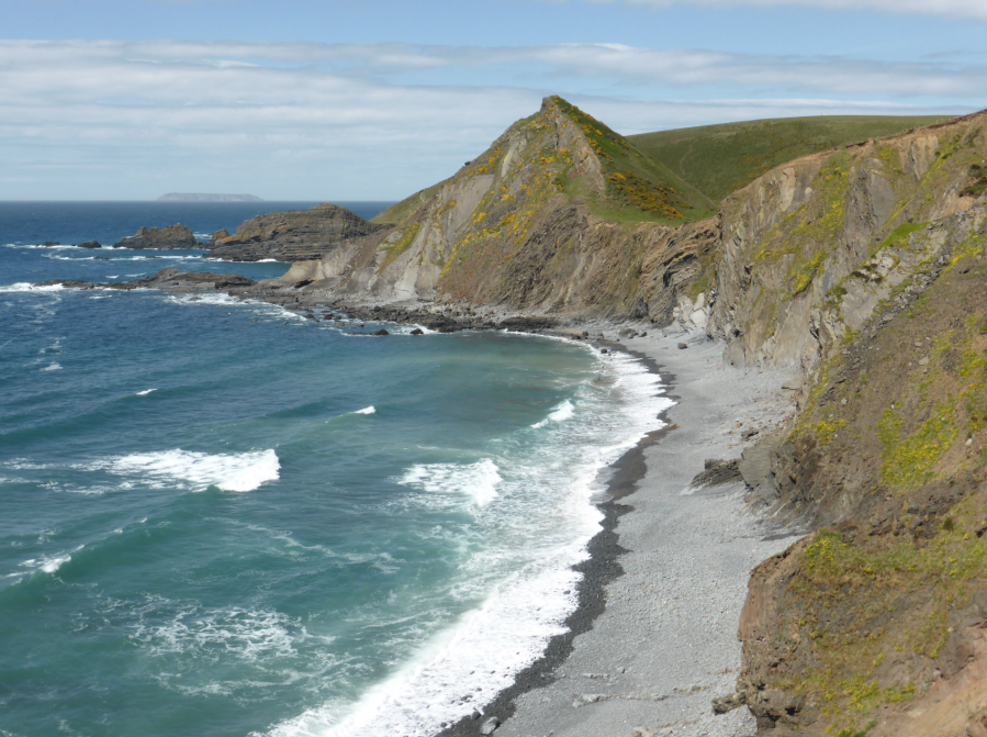 St Catherine's Tor, Lundy Is beyond, from nr pt 4.jpg