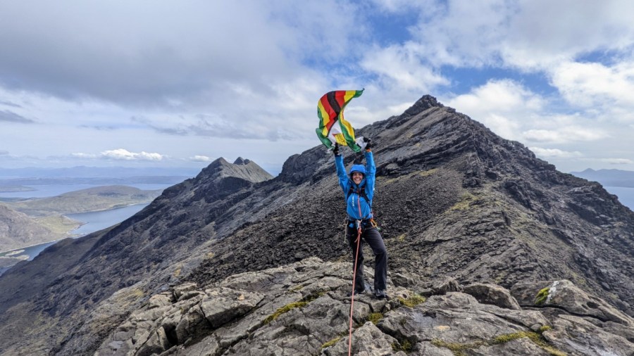 Kate Sielmann on Cuillin Ridge, Isle of Skye