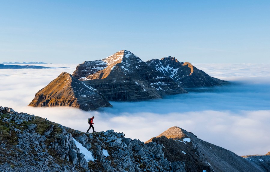 outdoor Survey - Liathach above the clouds, viewed from the ridge leading towards Coinneach Mhor.