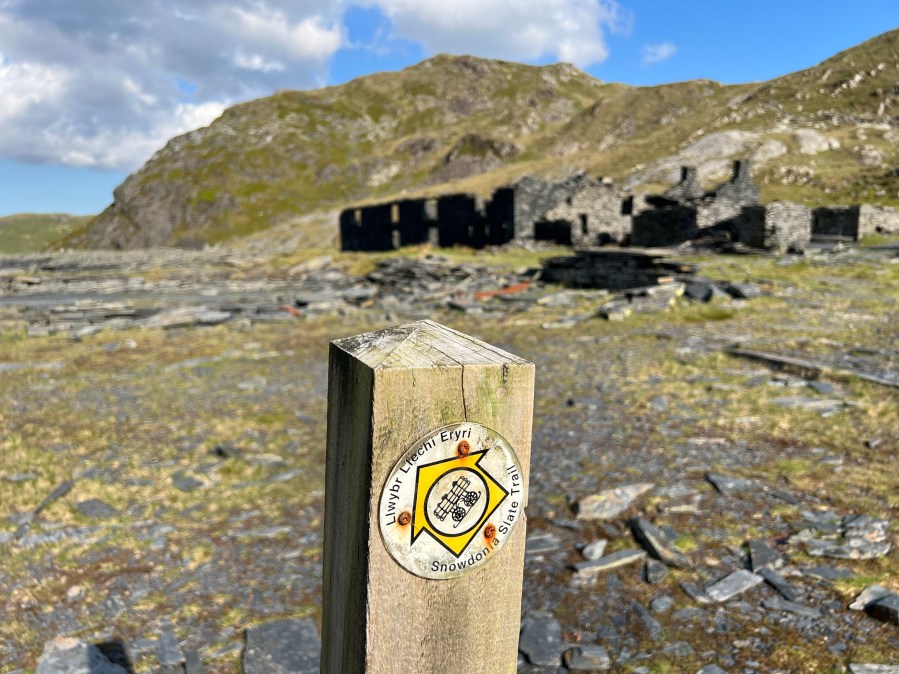 On the Snowdonia Slate Trail from Beddgelert.