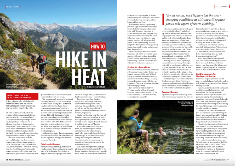 How to hike in the heat featuring a Lakeland wainwrights wild swimming spot