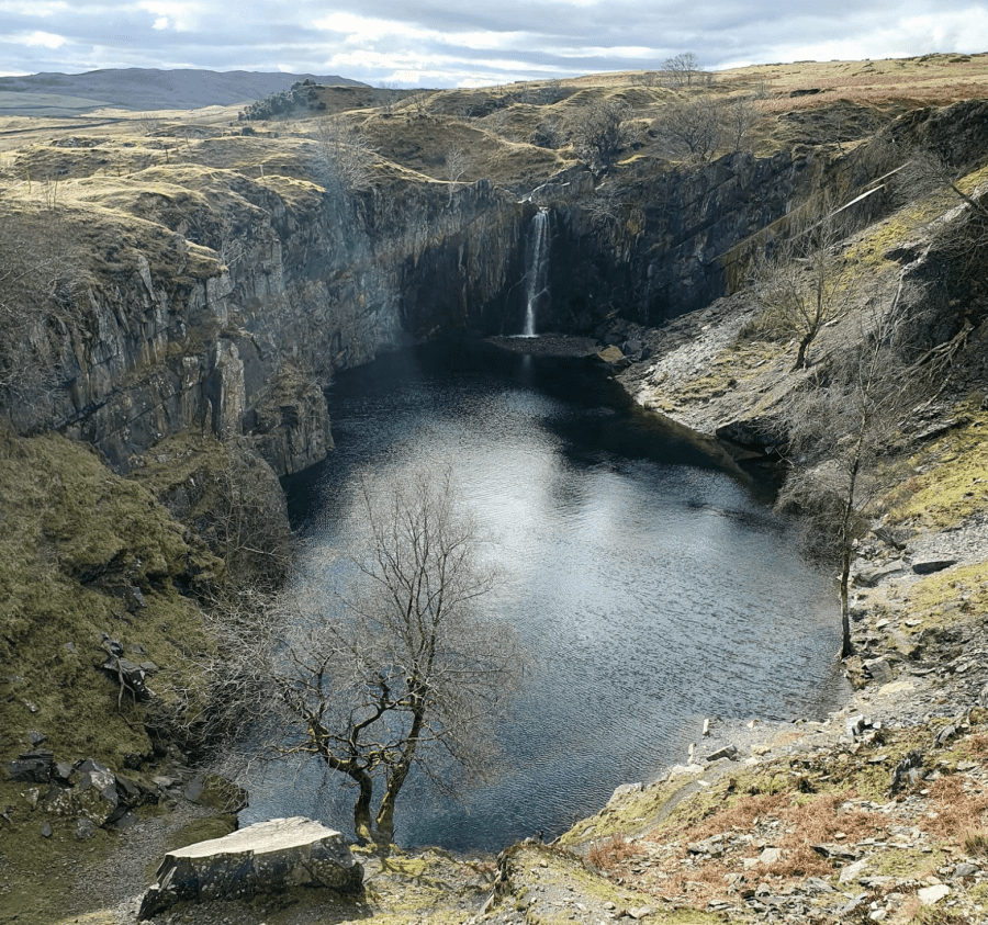 Dow Crag - Banishead Quarry and the Illicit Waterfall.jpg