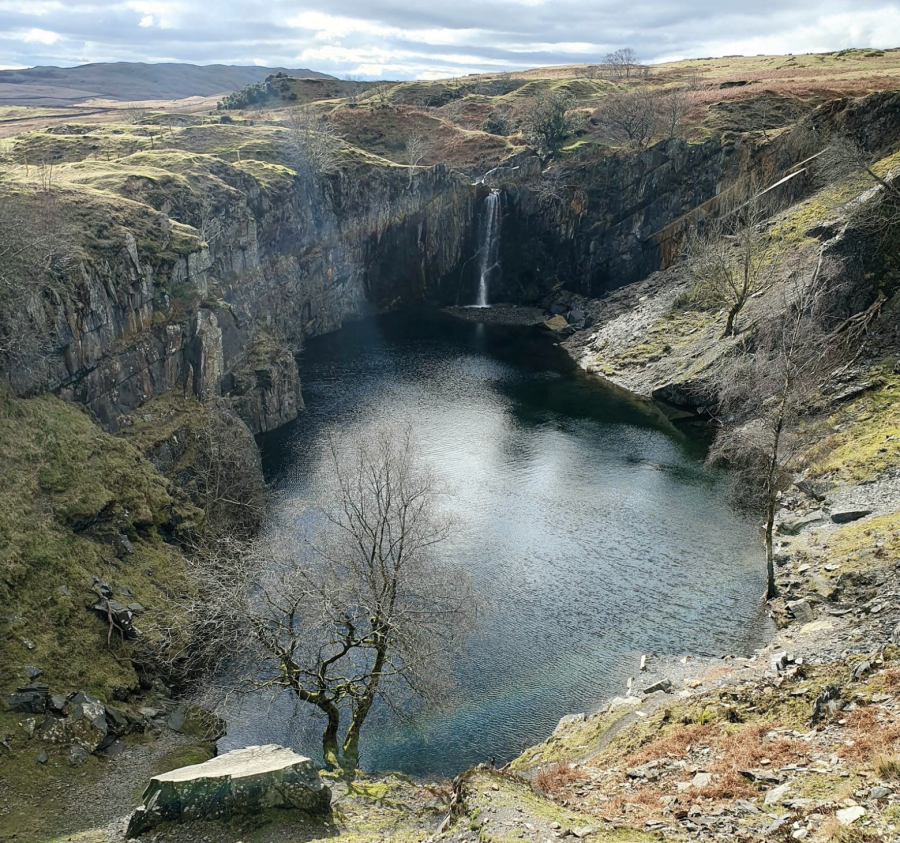 Dow Crag - Banishead Quarry and the Illicit Waterfall.jpg