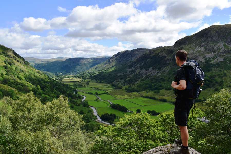 1. Looking out over Borrowdale from Sourmilk Gill.JPG
