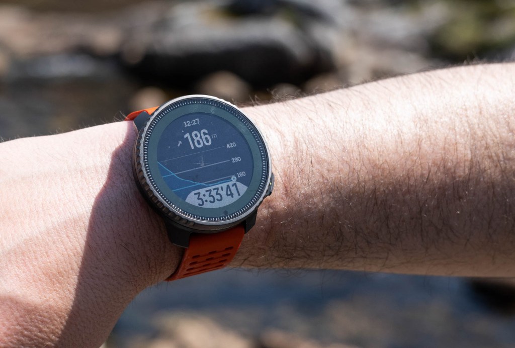 Alex Roddie using the Suunto Vertical Titanium Solar in the Highlands of Scotland. Photo: James Roddie