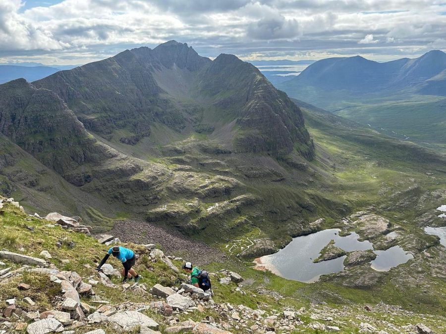 Jamie climbs Ruadh-stac Mòr (Beinn Eighe). Munro 250/282. Credit: Jamie's Munro Challenge.