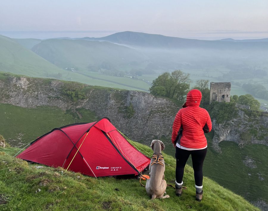 A wild camp above Peveril Castle in the Peak village of Castleton. Credit: Francesca Donovan