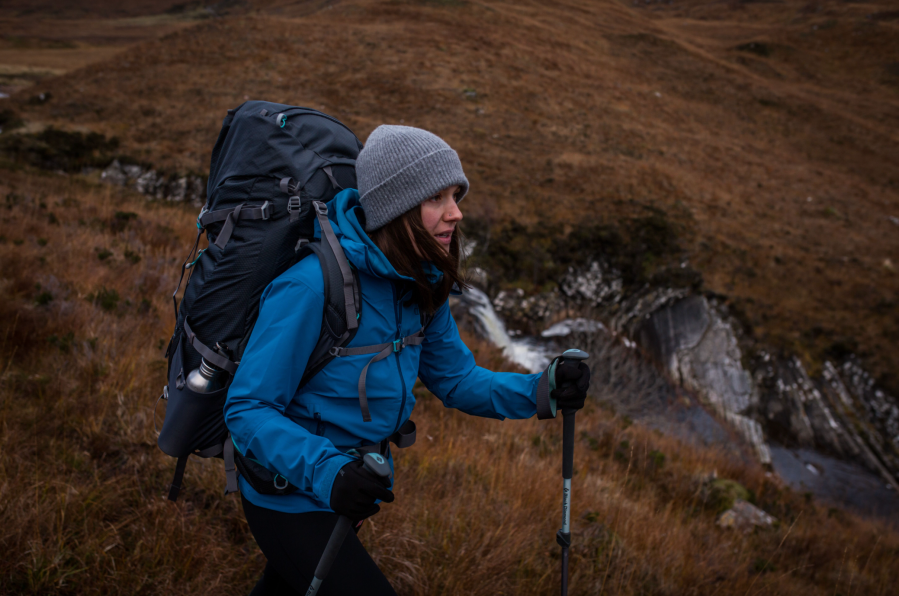 Iona Andean on a backpacking trip in the Grey Corries. Credit: Jessie Leong.