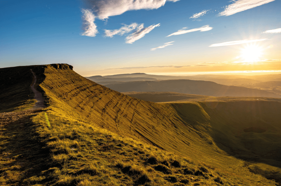 pen y fan on the cambrian way, one of the best long-distance trails in the UK